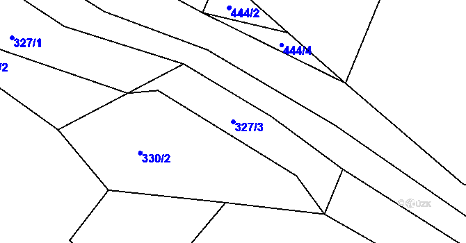 Parcela st. 327/3 v KÚ Nedvězí u Semil, Katastrální mapa