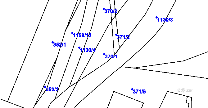 Parcela st. 370/1 v KÚ Nedvězí u Semil, Katastrální mapa