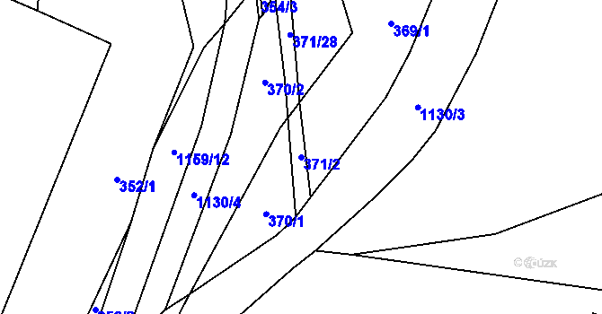 Parcela st. 371/2 v KÚ Nedvězí u Semil, Katastrální mapa