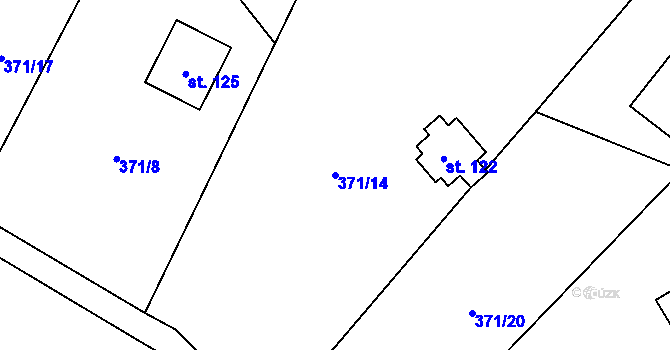 Parcela st. 371/14 v KÚ Nedvězí u Semil, Katastrální mapa