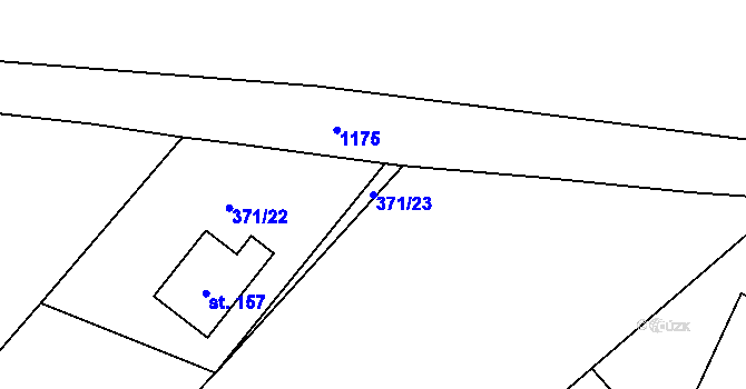 Parcela st. 371/23 v KÚ Nedvězí u Semil, Katastrální mapa