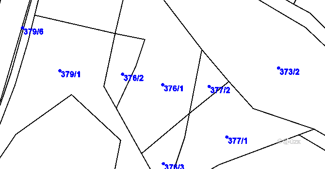 Parcela st. 376/1 v KÚ Nedvězí u Semil, Katastrální mapa