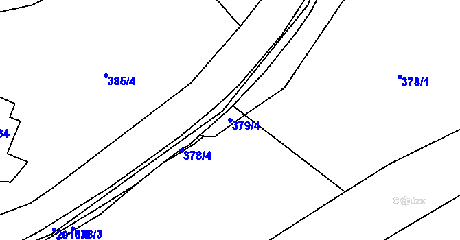 Parcela st. 379/4 v KÚ Nedvězí u Semil, Katastrální mapa