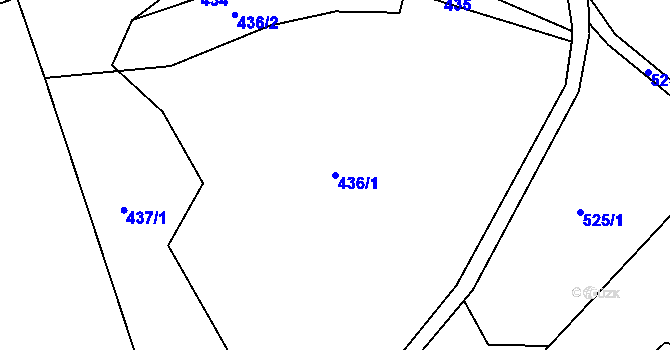 Parcela st. 436/1 v KÚ Nedvězí u Semil, Katastrální mapa