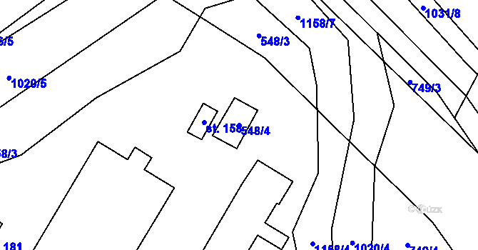Parcela st. 548/4 v KÚ Nedvězí u Semil, Katastrální mapa