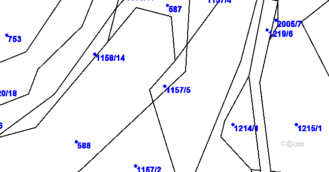 Parcela st. 1157/5 v KÚ Nedvězí u Semil, Katastrální mapa