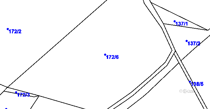 Parcela st. 172/6 v KÚ Nedvězí u Semil, Katastrální mapa