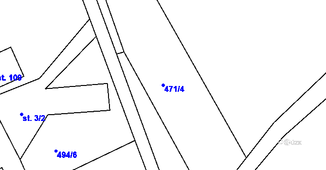 Parcela st. 471/4 v KÚ Nedvězí u Semil, Katastrální mapa