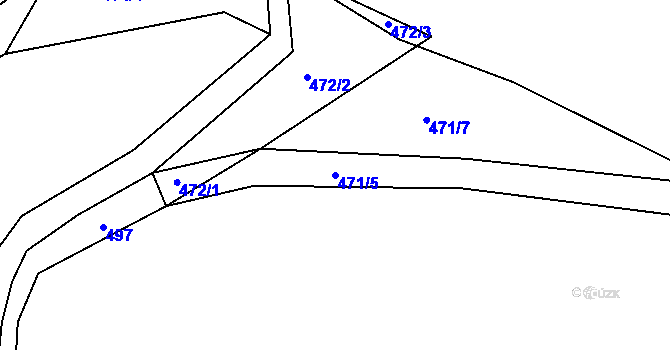 Parcela st. 471/5 v KÚ Nedvězí u Semil, Katastrální mapa