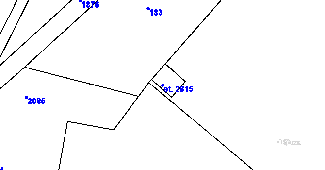 Parcela st. 2815 v KÚ Slaný, Katastrální mapa