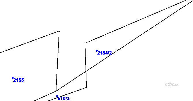Parcela st. 2154/2 v KÚ Slaný, Katastrální mapa