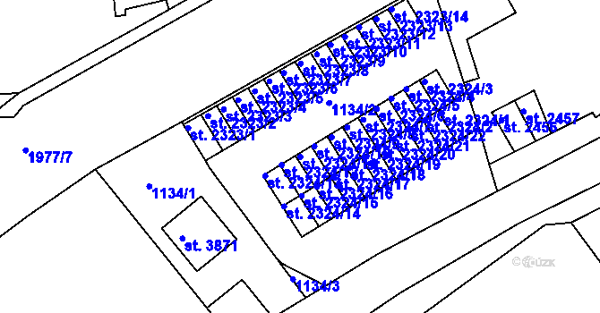 Parcela st. 2324/11 v KÚ Slaný, Katastrální mapa