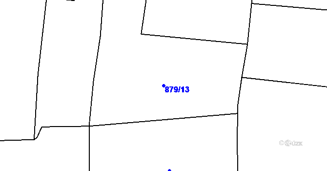 Parcela st. 879/13 v KÚ Slaný, Katastrální mapa