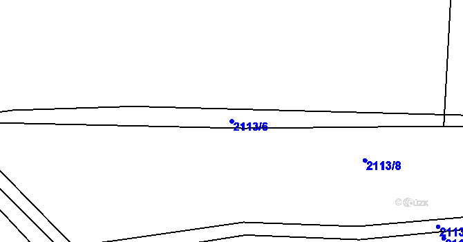 Parcela st. 2113/6 v KÚ Slaný, Katastrální mapa