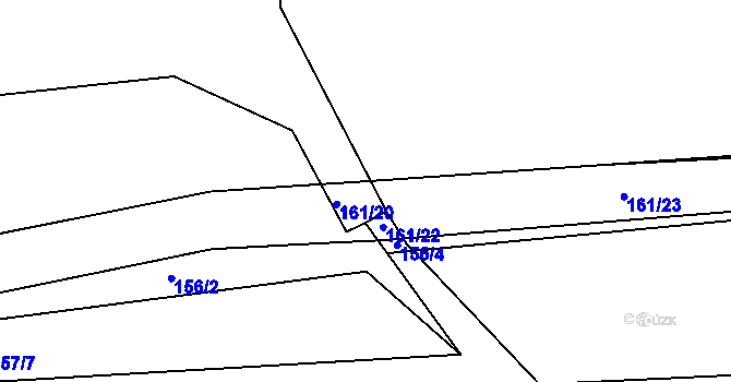 Parcela st. 161/21 v KÚ Otruby, Katastrální mapa