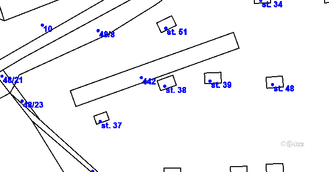 Parcela st. 38 v KÚ Netovice, Katastrální mapa