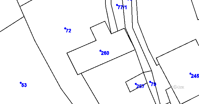 Parcela st. 17 v KÚ Březinka, Katastrální mapa