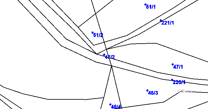 Parcela st. 47/2 v KÚ Březinka, Katastrální mapa