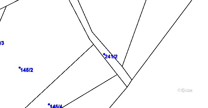 Parcela st. 241/2 v KÚ Březinka, Katastrální mapa