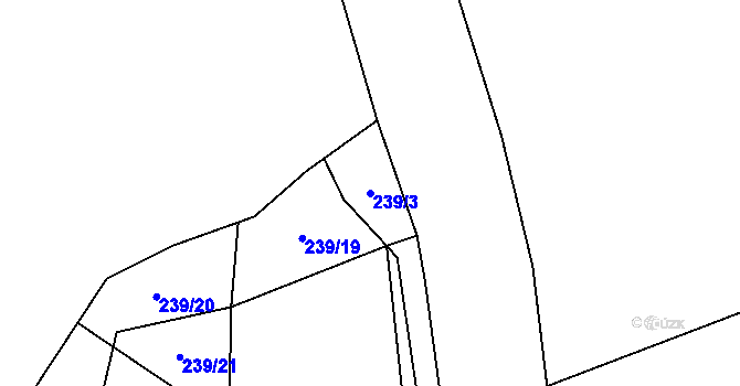 Parcela st. 239/3 v KÚ Slatina u Jevíčka, Katastrální mapa