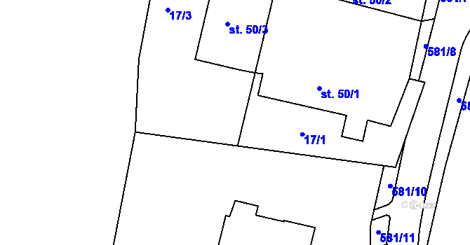 Parcela st. 17 v KÚ Slatina u Vysokého Mýta, Katastrální mapa