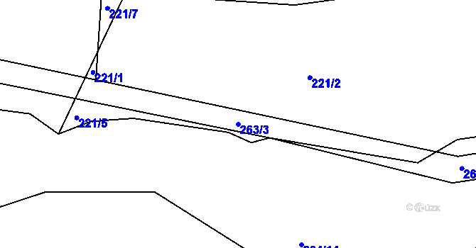 Parcela st. 263/3 v KÚ Slatina u Vysokého Mýta, Katastrální mapa