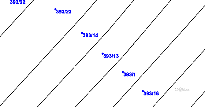 Parcela st. 393/13 v KÚ Slatina u Vysokého Mýta, Katastrální mapa