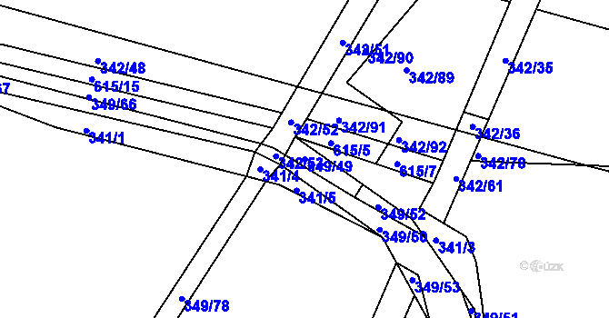 Parcela st. 349/49 v KÚ Slatina u Vysokého Mýta, Katastrální mapa