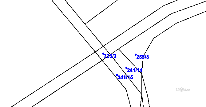 Parcela st. 323/3 v KÚ Slatina u Jevišovic, Katastrální mapa