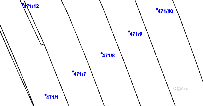 Parcela st. 471/8 v KÚ Slatina u Bílovce, Katastrální mapa