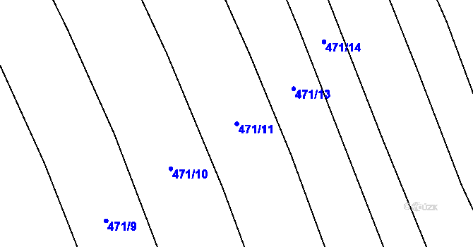 Parcela st. 471/11 v KÚ Slatina u Bílovce, Katastrální mapa