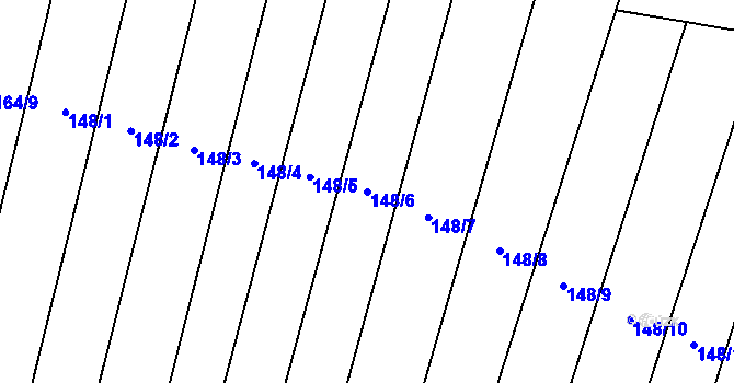 Parcela st. 148/6 v KÚ Výškovice u Slatiny, Katastrální mapa