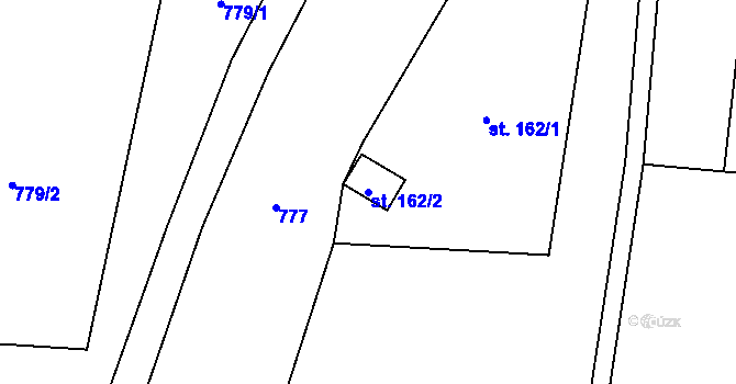 Parcela st. 162/2 v KÚ Slatina nad Úpou, Katastrální mapa