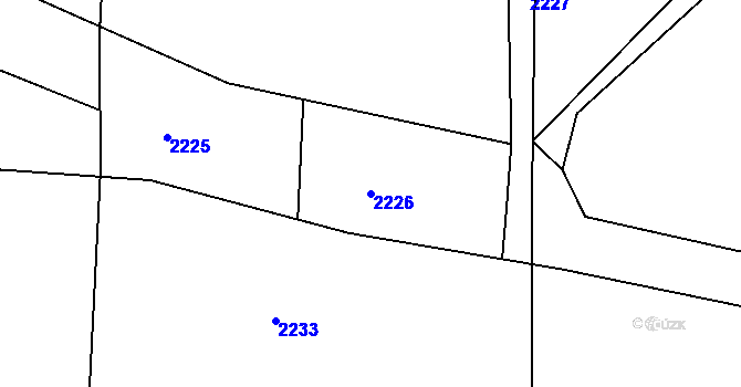 Parcela st. 2226 v KÚ Slatina nad Úpou, Katastrální mapa