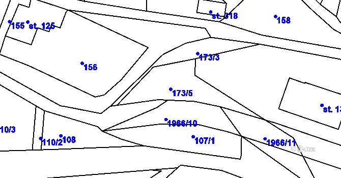 Parcela st. 173/5 v KÚ Slatina nad Úpou, Katastrální mapa