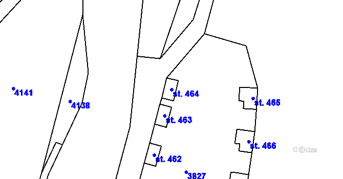 Parcela st. 464 v KÚ Slatina nad Zdobnicí, Katastrální mapa