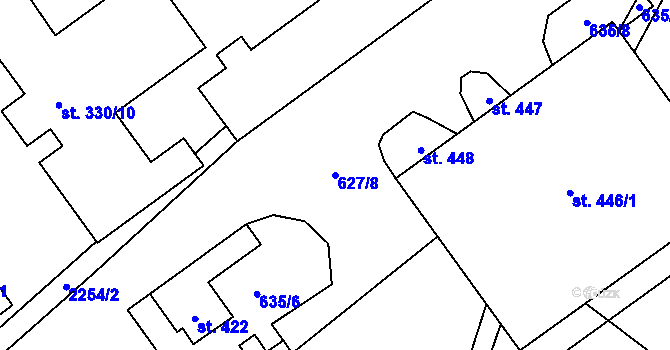 Parcela st. 627/8 v KÚ Slatina nad Zdobnicí, Katastrální mapa