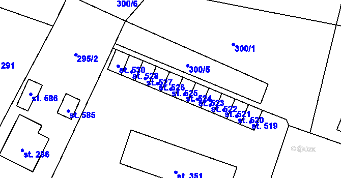 Parcela st. 525 v KÚ Slatina nad Zdobnicí, Katastrální mapa