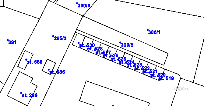 Parcela st. 526 v KÚ Slatina nad Zdobnicí, Katastrální mapa
