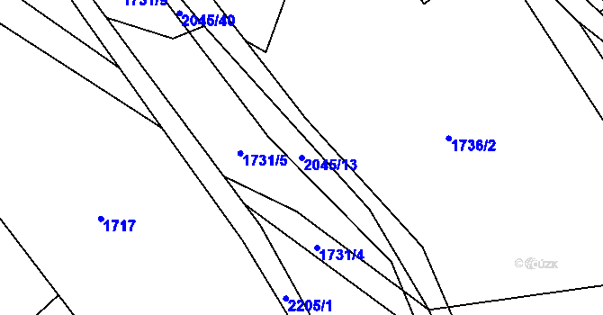 Parcela st. 2045/13 v KÚ Slatina nad Zdobnicí, Katastrální mapa