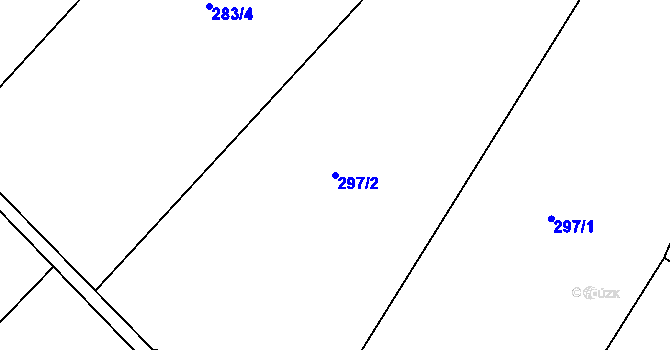 Parcela st. 297/2 v KÚ Škrovád, Katastrální mapa