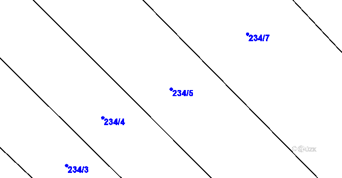 Parcela st. 234/5 v KÚ Slatinice na Hané, Katastrální mapa