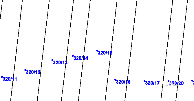 Parcela st. 320/15 v KÚ Slatinice na Hané, Katastrální mapa