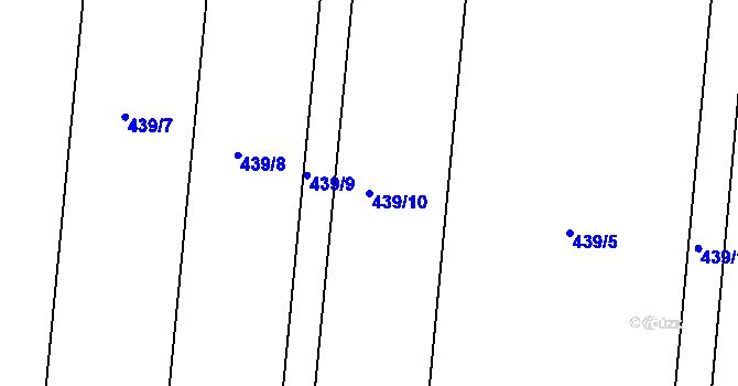 Parcela st. 439/10 v KÚ Slatinice na Hané, Katastrální mapa