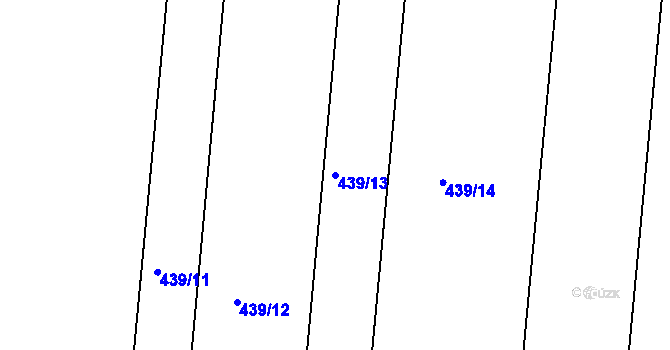 Parcela st. 439/13 v KÚ Slatinice na Hané, Katastrální mapa