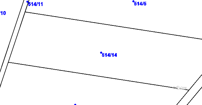 Parcela st. 514/14 v KÚ Slatinice na Hané, Katastrální mapa