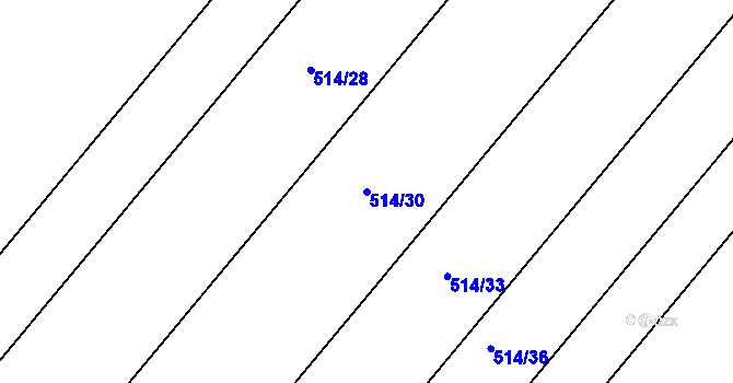 Parcela st. 514/30 v KÚ Slatinice na Hané, Katastrální mapa