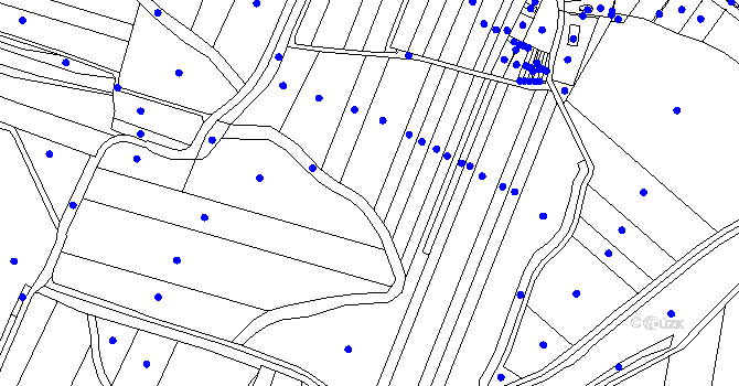 Parcela st. 181 v KÚ Slatinky, Katastrální mapa