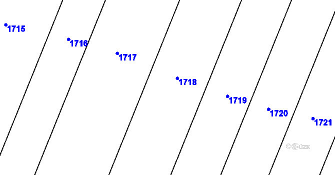 Parcela st. 1122/21 v KÚ Slatinky, Katastrální mapa