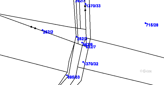 Parcela st. 632/6 v KÚ Milíčeves, Katastrální mapa